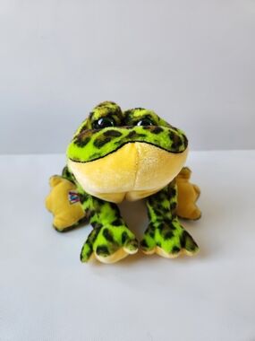 Ganz Webkinz Bullfrog Plush HM114 No Code Stuffed Animal Frog Toy Green & Brown